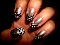 silver nail designs crystal lines crystals posted am