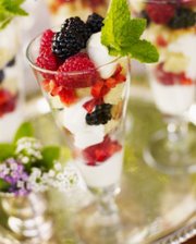 Berry parfait with cream