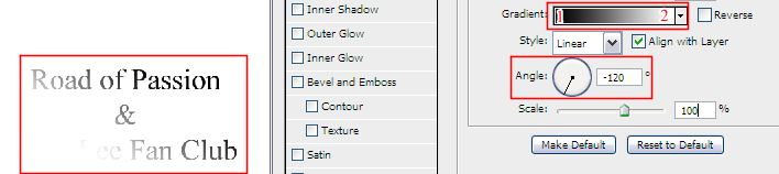 Các hiệu ứng tạo chữ trong blending options Các hiệu ứng tạo chữ trong blending options
