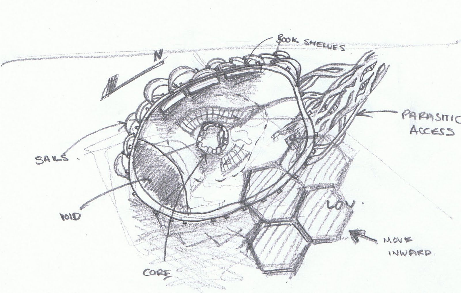 his head was a city of paper buildings: layout planning.