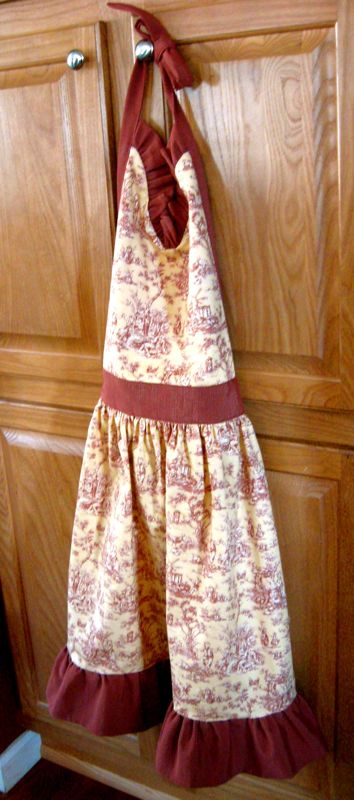 Taffeta and toile apron…
