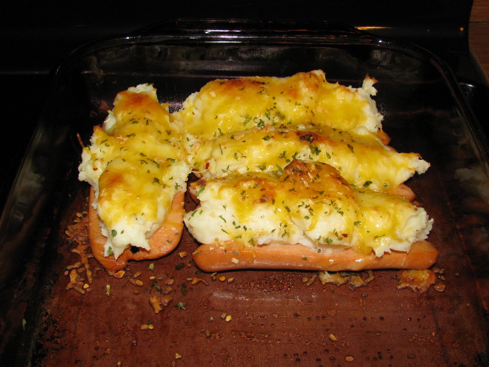 Dinner with the Robinsons... Mashed Potato Stuffed Hot Dogs