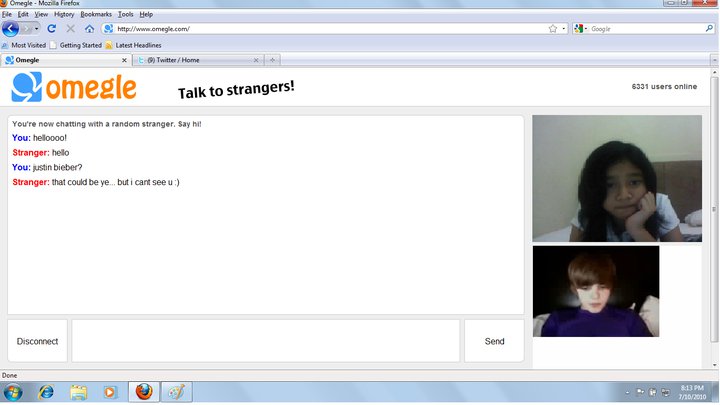 My Splendid World Justin Bieber On Omegle Is It True.