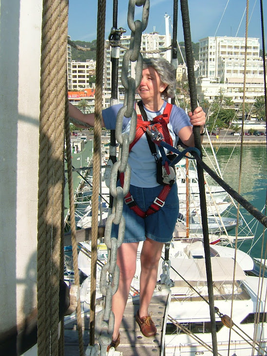Climbing aloft - on the platform