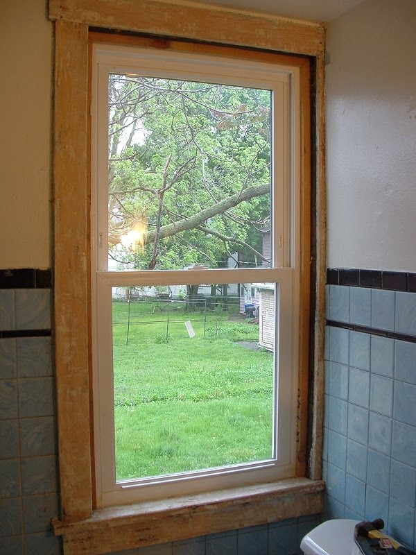 The House The bathroom window! Trim! Paint!