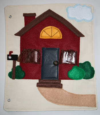 quiet book house with flaps idea
