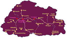 Map of Bhutan II
