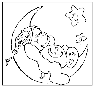 Care Bears Sleeping Moon Coloring Pages