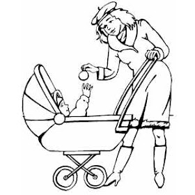 Coloring Pages Baby And Mother Coloring Pages