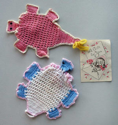 vintage crochet soap turtle