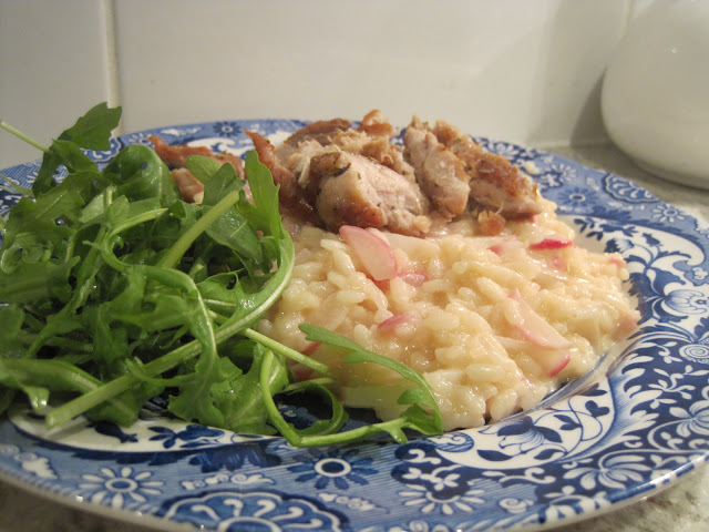 Rosemary chicken, Radish and mascarpone risotto recipe, Natasha in Oz