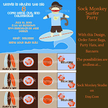 Sock Monkey Surfer Party