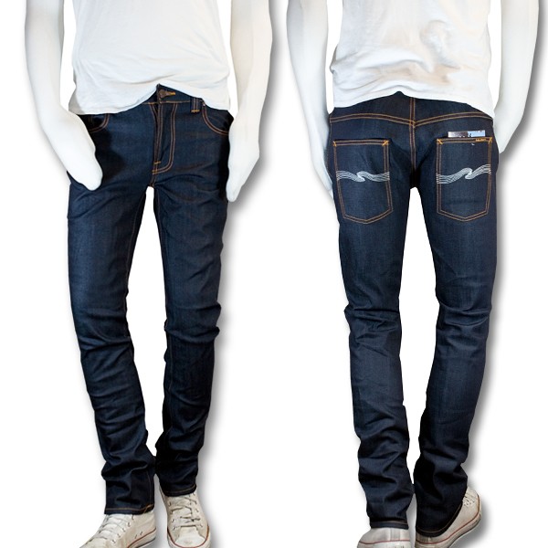 nudie thin finn dry ecru embo