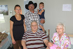 Great Grandpa,Great Grandma, Grandpa Dennis, Jennifer and kids