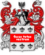 The family coat of arms - motto: fuckium totus vestrum