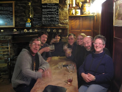 The seven of us in the pub