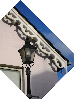 decorative bargeboard and old-fashioned lamppost