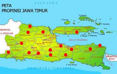 Gambar Peta Povinsi Jawa Timur Jatim GAMBAR PETA 
