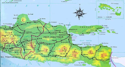 Gambar Peta Povinsi Jawa Timur Jatim Indonesia Lengkap