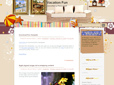 Vacation Fun, a Travel Blog Theme