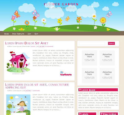 Flower Garden Blogger Theme