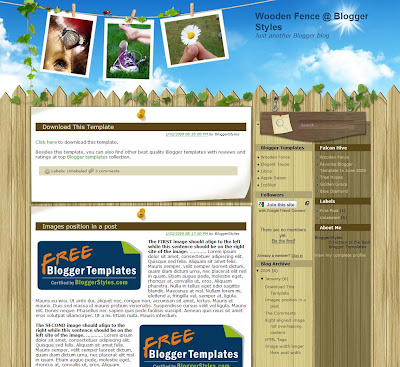 Wooden Fence Blogger Theme
