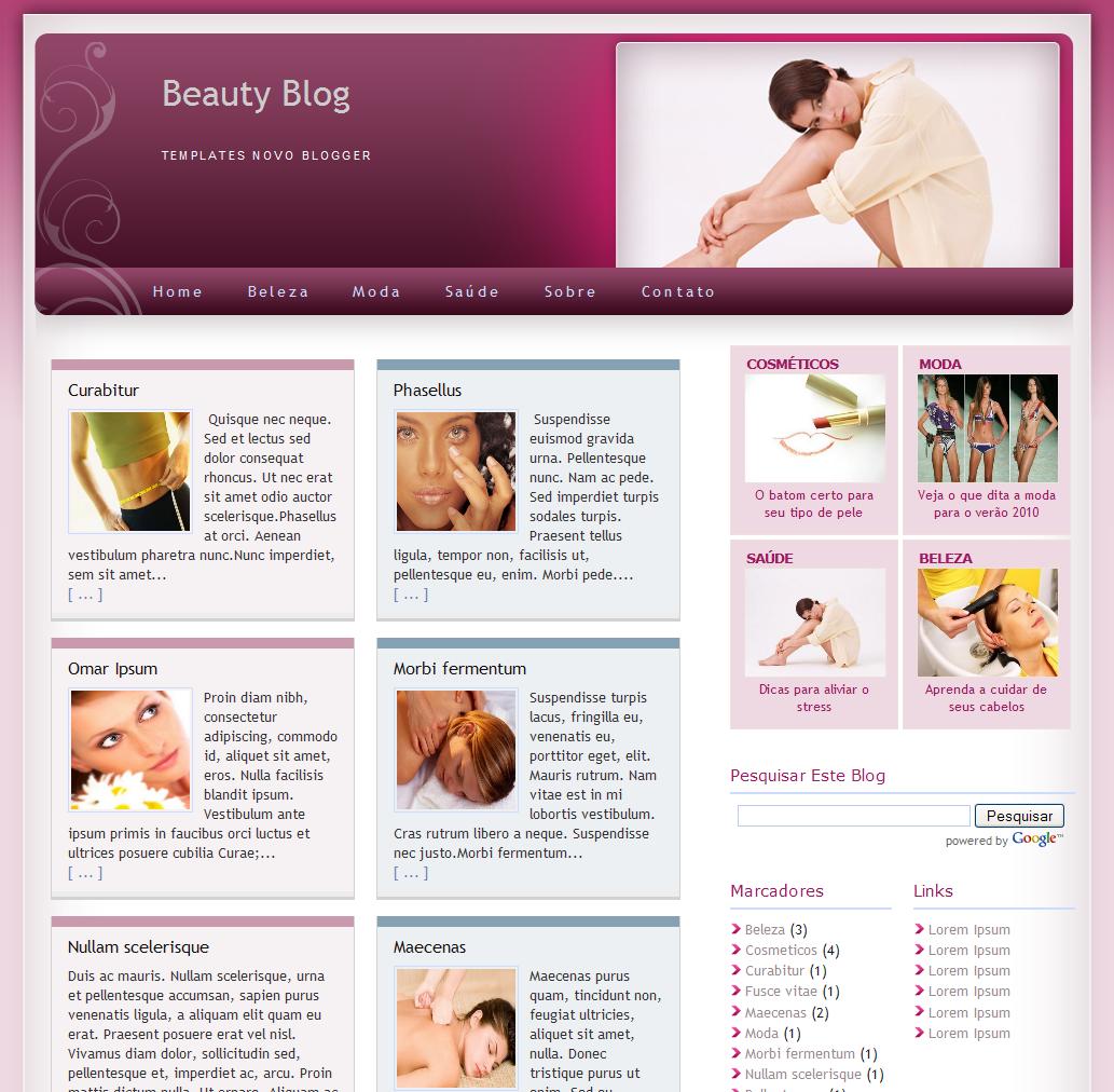 Beauty Blog Template |Segiempat Templates