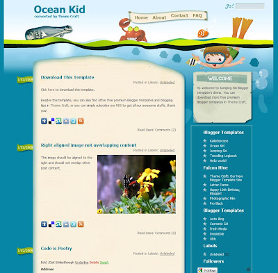 Ocean Kid Blogger Theme