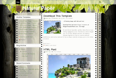 Natural Paper Blogspot Template