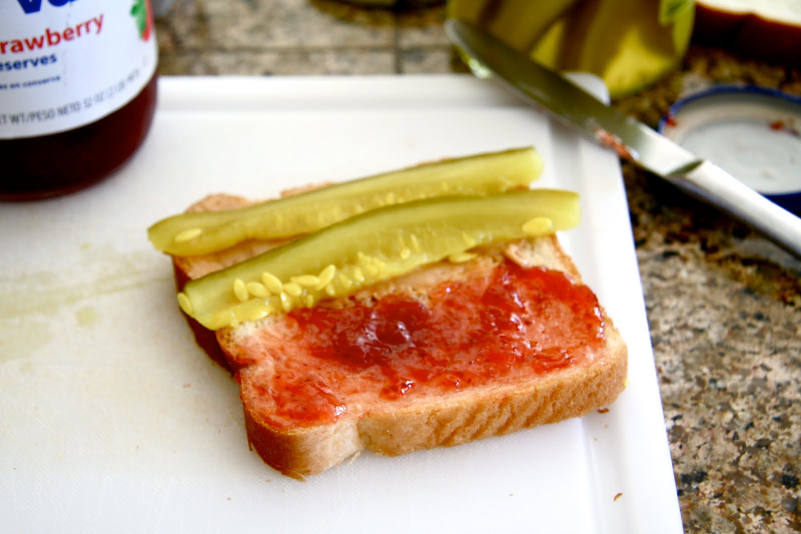 The Creswell Family Pickled Peanut Butter and Jelly Sandwich