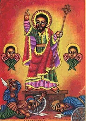 icons ethiopian orthodox religious christian christ meaning risen african byzantine paintings holy drawings mystery ze giyorgis aba ጊዮርጊስ አባ saints