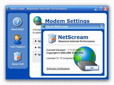 Clear connection. NETSCREAM. NETSCREAM 1.8.30. Spyware Computing. Clear connection Manager.