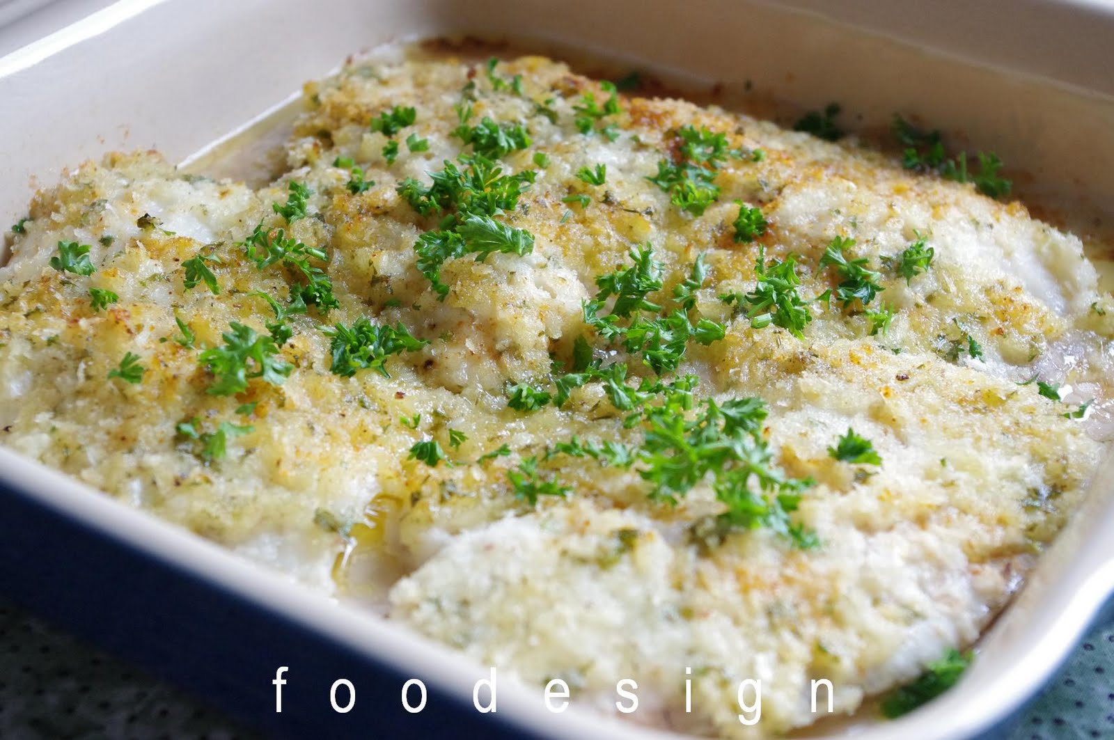 foodesign: baked fish fillets