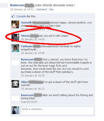 Take My Mate Kams Post Written In The Native Language Of Sri Lanka Clearly Meant For Friends Who Also Speak The Lingo However My Mate Si Thought He Would Take My Mate Kams Post Written In The Native Language Of Sri Lanka Clearly Meant For Friends Who Also Speak The Lingo However My Mate Si Thought He Would