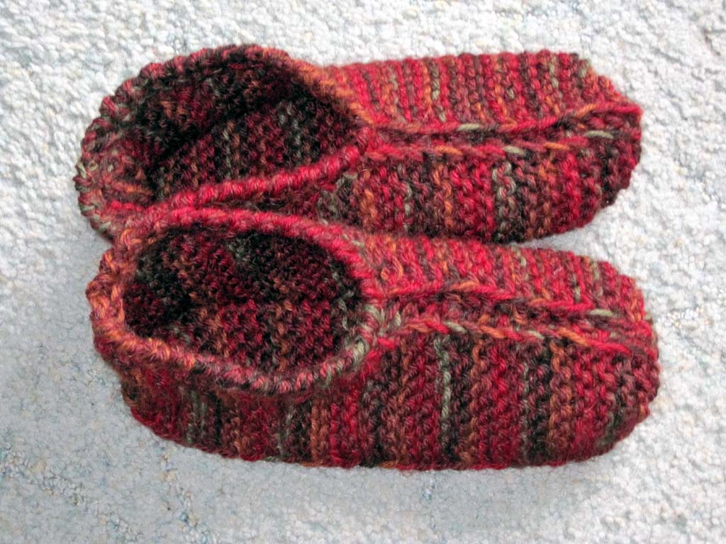 Knitting and More Knitted Slippers