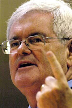 newt gives the finger to obama.