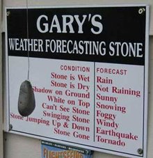 Gary's weather forecasting stone