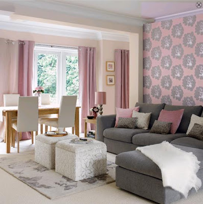 Joy Of Decor: Pink, Grey and White color Scheme