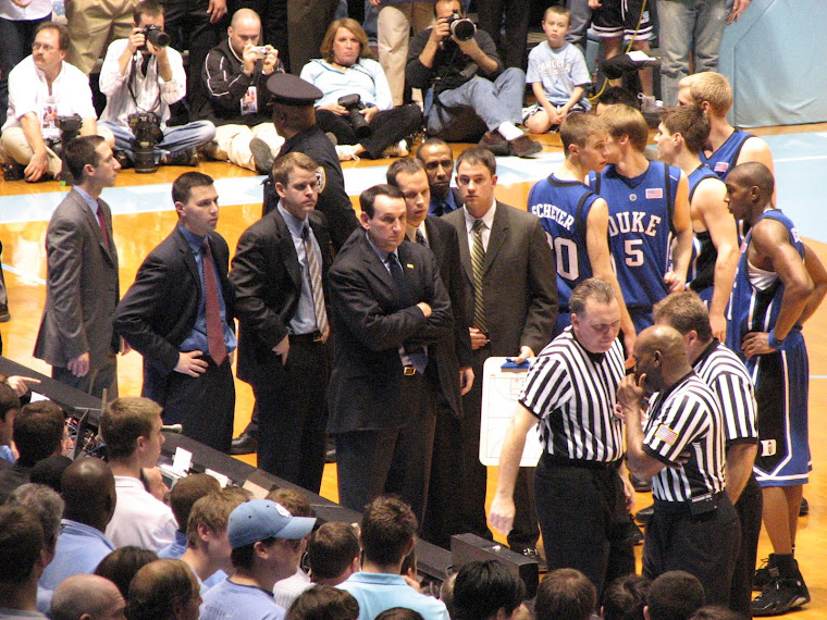 Coach K waiting for the call on Henderson