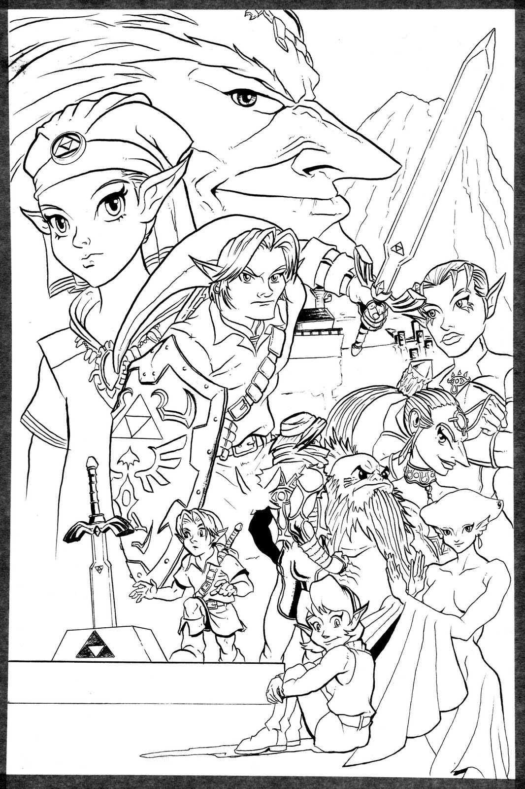 Printable Legend Of Zelda Coloring Pages Printable Legend Of Zelda Coloring Pages