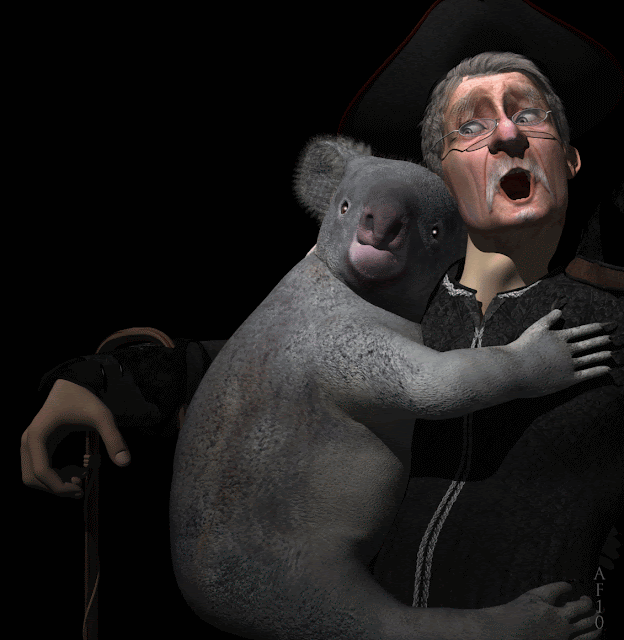 Andrew Finnie Artist and Illustrator Australian Drop Bear Attacks