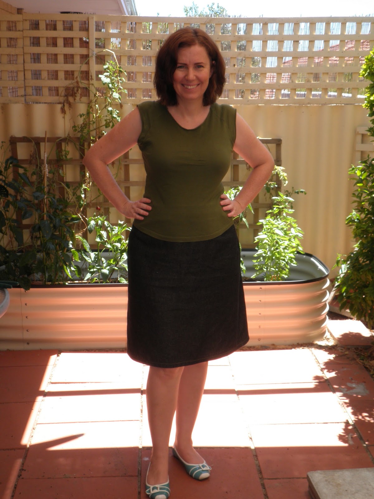 josieloves2sew Burda 092009131 Denim Aline skirt