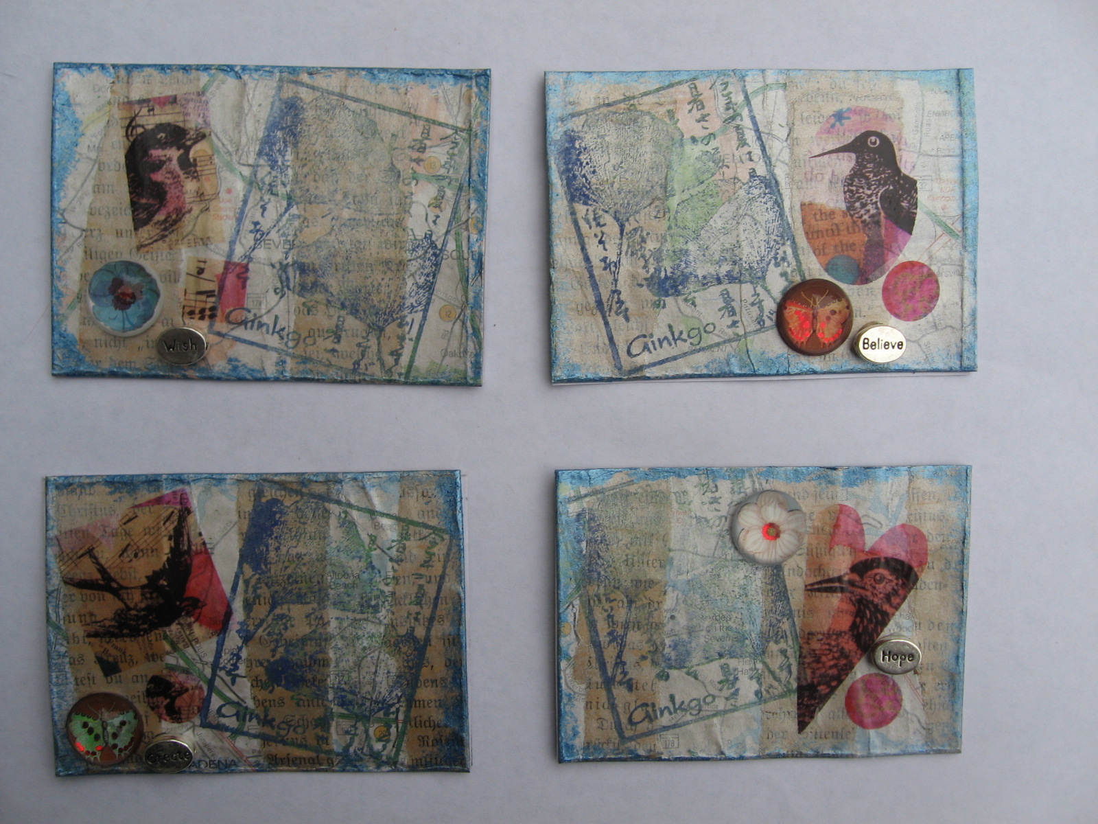 Kate s Quilting and Other Arty Stuff Maps Birds ATCs