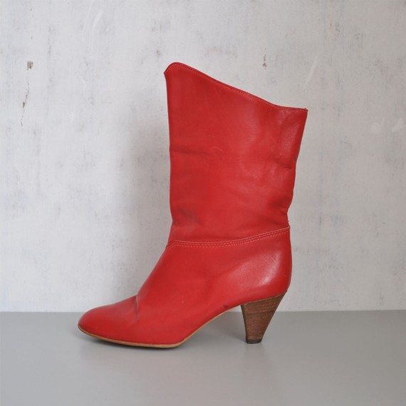 The Red, Black and Grey A 1980s Fan 80s Fashion Boots!
