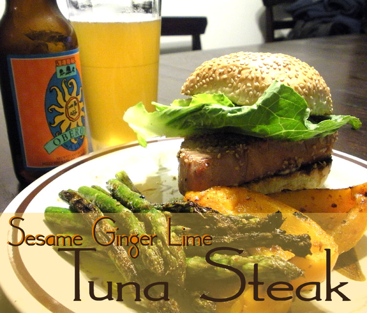 No Culinary Evil Sesame Ginger Lime Tuna Steak