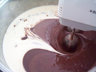 sift flour cocoa powder and baking powder together