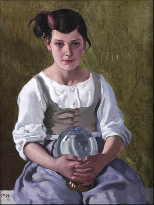 Retrato de Niña Retrato de Niña, Juan Martínez Abades, Pintor español, Paisajes de Juan Martínez Abades, Pintor Martínez Abades Pintores españoles, Pintores Asturianos, Martínez Abades