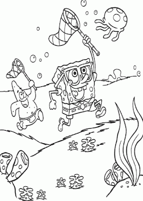 >COLORAR PATRICIO ESTRELLA Y BOB ESPONJA