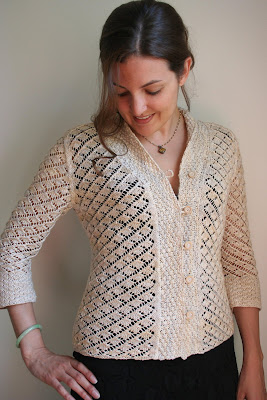 Yarnmarket features the Plymouth Dreambaby Lace Cardigan pattern