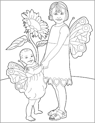 Nicole's Free Coloring Pages: Fairy Sisters